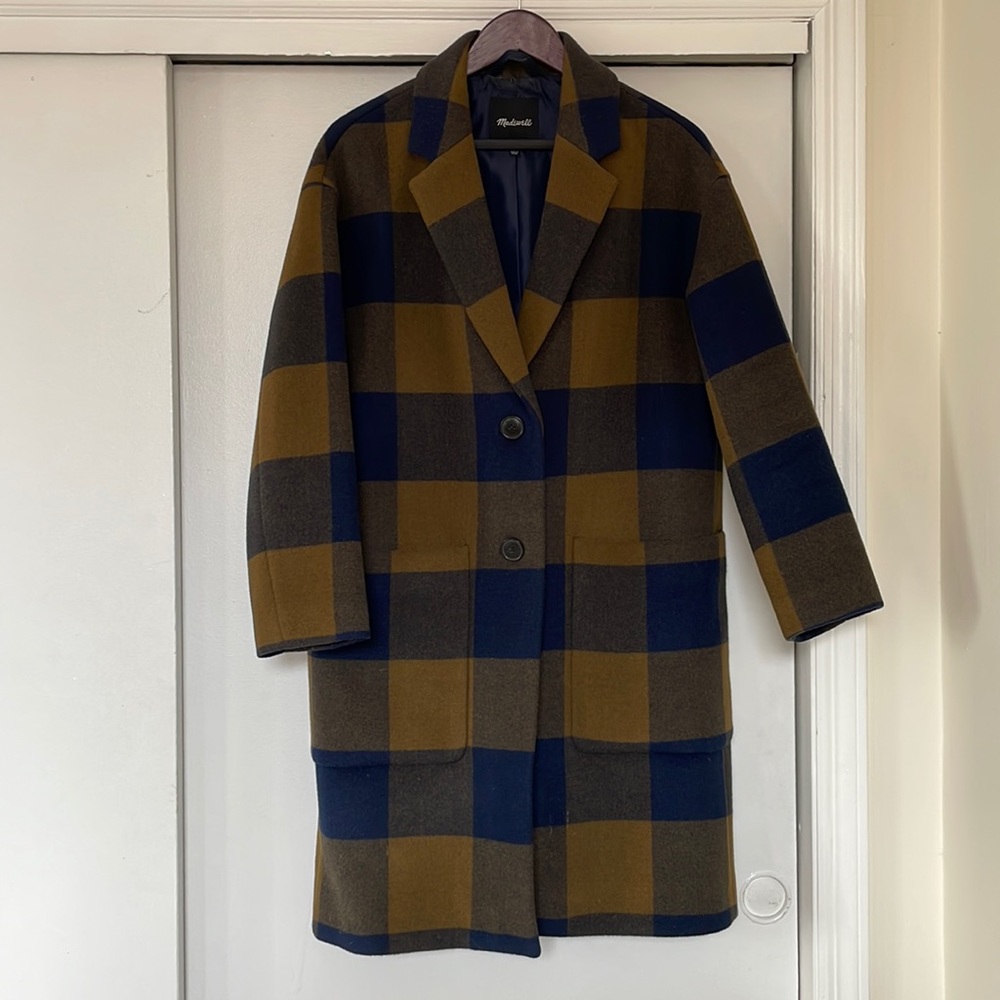 Madewell Elmcourt Plaid Coat- Small